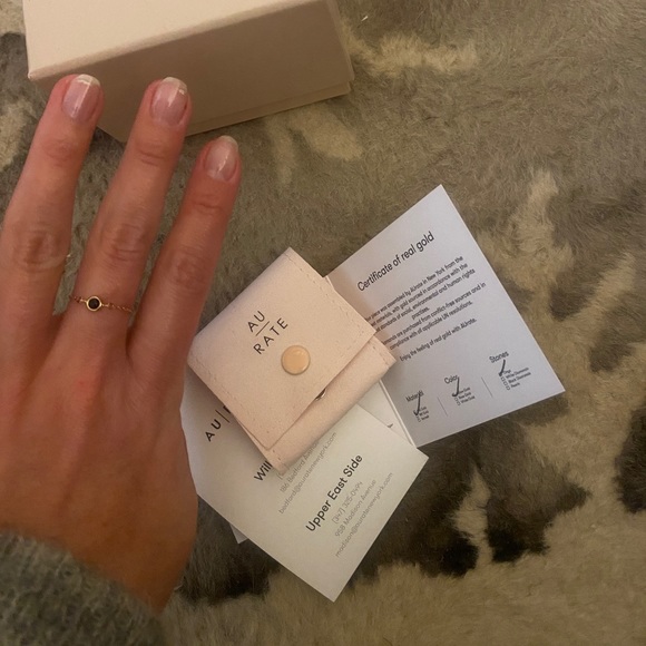 AU Raté gold and onyx ring - Picture 1 of 5